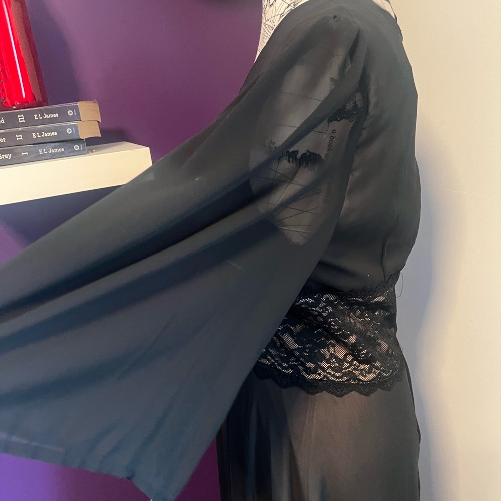 Connected Apparel Sheer Sleeve Dress NWT - Picture 6 of 10